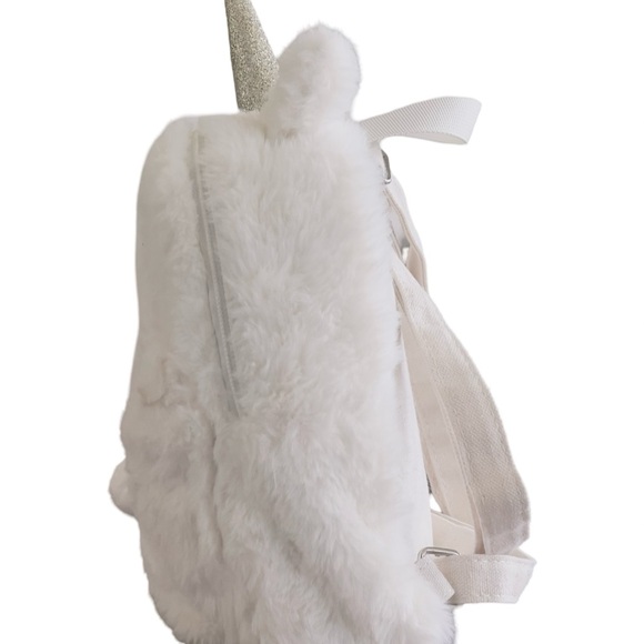 TARGET Girl's Faux Fur Unicorn Mini Backpack - Picture 3 of 12